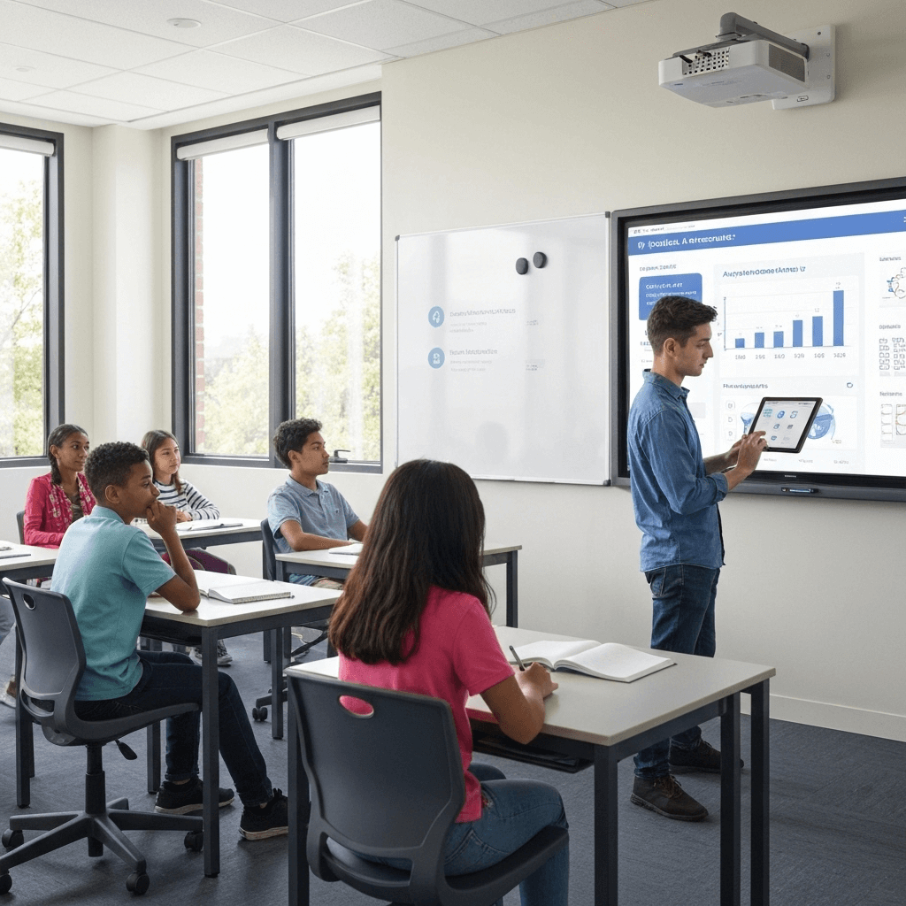 Sistema de asistencia escolar moderno